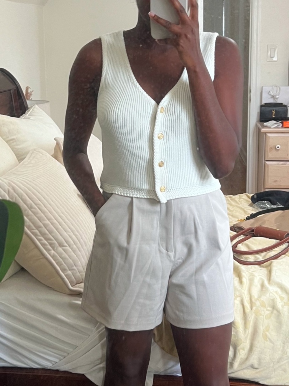 Abercrombie Beige Tailored Shorts